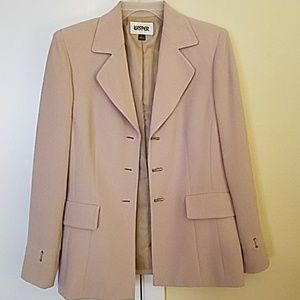 Kasper polyester knit long blazer